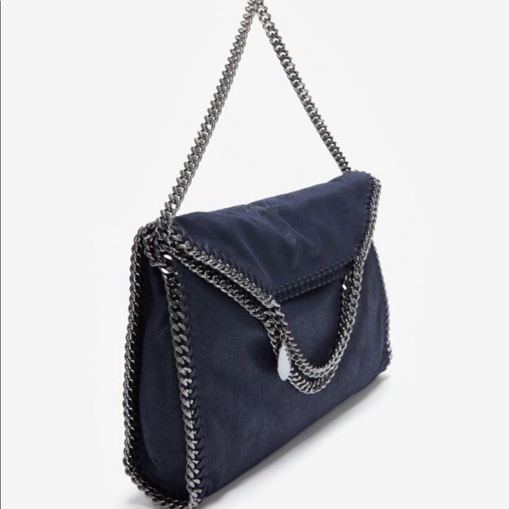 Stella McCartney Navy Shaggy Falabella Purse